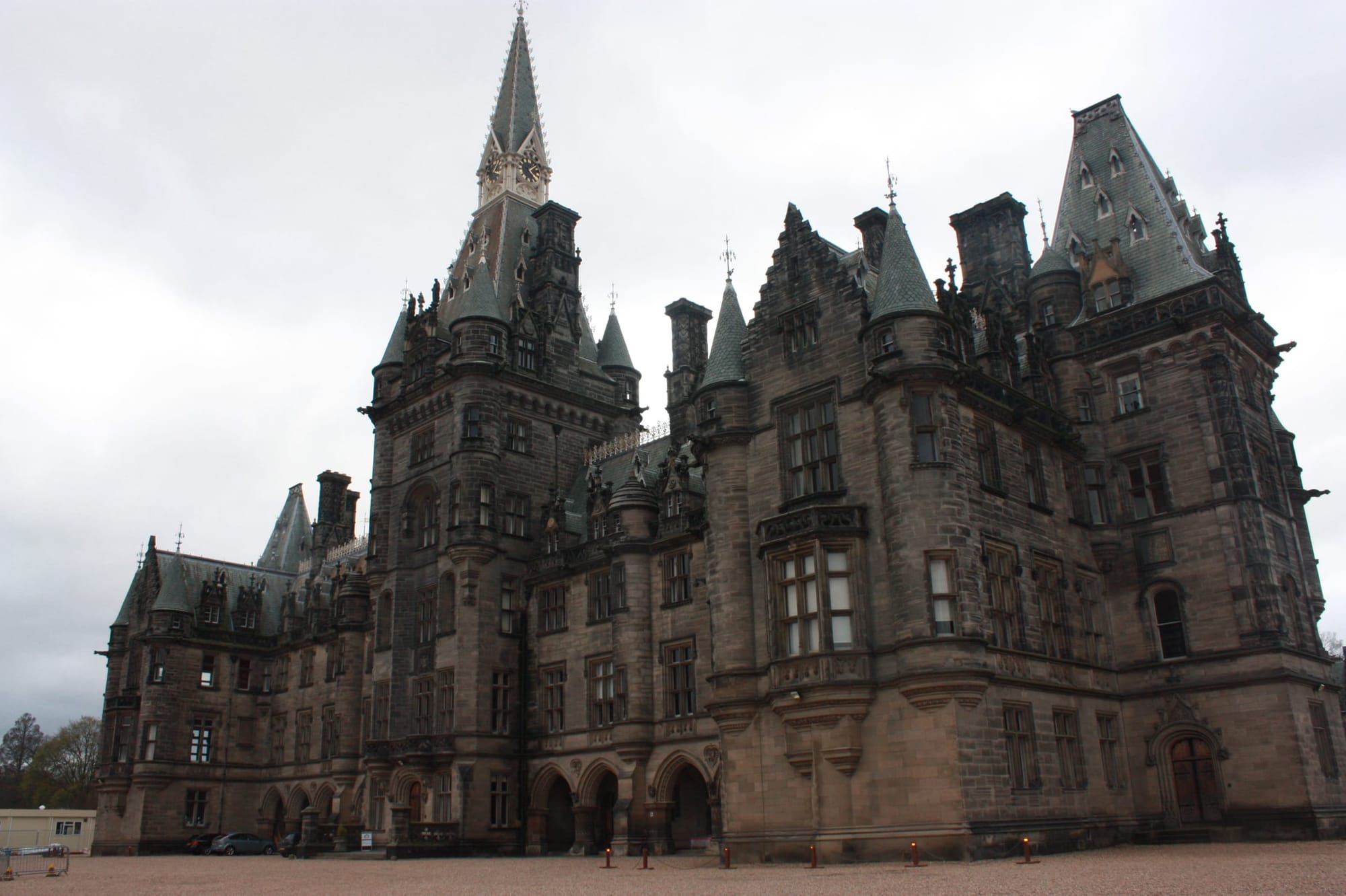 Fettes College's Gothic main building seen from the south-east