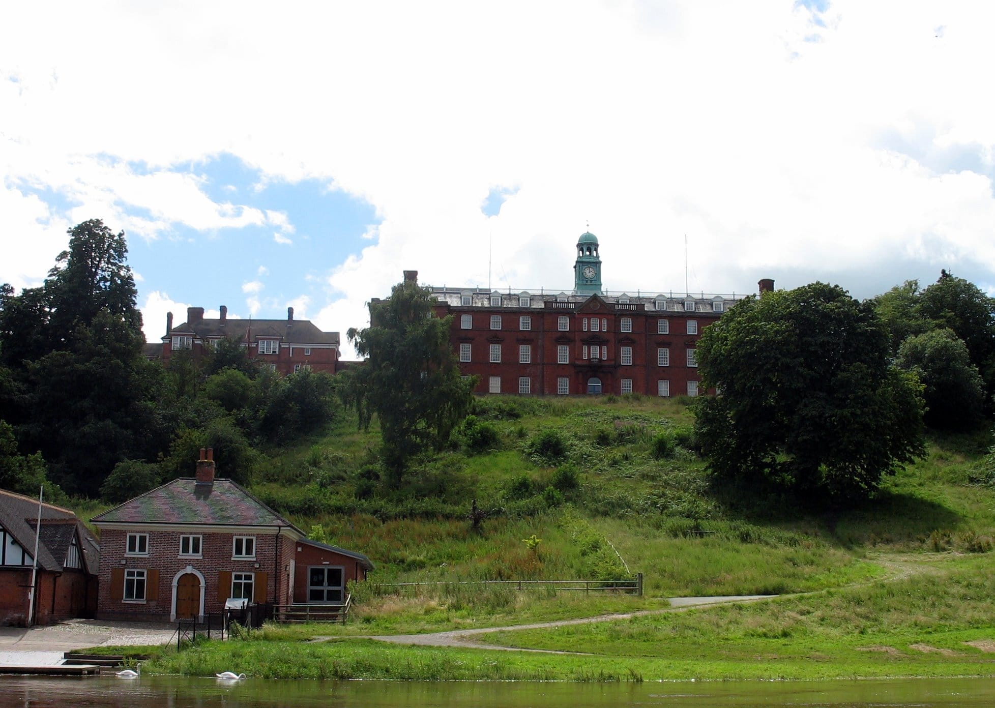 Shrewsbury School seen from across the River Severn